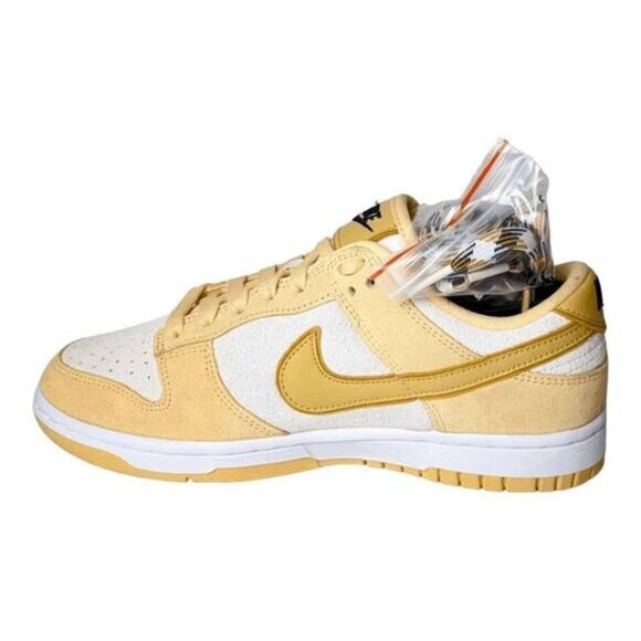 NWT Nike Dunk Low LX 'Gold Suede' Sneakers Size 6.5 - Picture 4 of 8